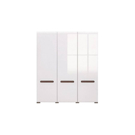 Azteca R system SZF3D/21/18 gardrób szekrény állvány magasfényű fehér ajtós szekrény 