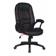 T-Irodai szék, fekete textilbőr/piros szegéllyel, PORSHE