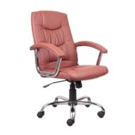 T-Irodai szék, világosbarna textilbőr, LIONEL 1658LC
